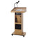 AmpliVox SWG500 Wireless Sound Column Lectern with Electret Gooseneck Mic, 50W Multimedia Stereo Amplifier, Wireless Handheld Mic, Walnut: Picture 1 thumbnail