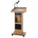 AmpliVox SWG500 Wireless Sound Column Lectern with Electret Gooseneck Mic, 50W Multimedia Stereo Amplifier, Wireless Headset Mic, Light Oak: Picture 1 thumbnail