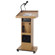 AmpliVox SWG500 Wireless Sound Column Lectern with Electret Gooseneck Mic, 50W Multimedia Stereo Amplifier, Wireless Headset Mic, Medium Oak: Picture 1 thumbnail