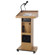 AmpliVox SWG500 Wireless Sound Column Lectern with Electret Gooseneck Mic, 50W Multimedia Stereo Amplifier, Wireless Headset Mic, Walnut: Picture 1 thumbnail