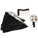 Autocue/QTV 3 Head Softbox Lighting Kit, Includes 3 x Lamp Heads, 3 x Softboxes, 12 x 32W Fluorescent Lamps, 3 x Light Stands: Picture 2 thumbnail