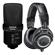 Audio-Technica ATH-M50x Professional Monitor Headphones, Black - Bundle With Samson G-Track USB Recording Supercardioid Microphone, Black: Picture 2 thumbnail
