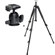 Manfrotto 190XB 3 Section Black Aluminum Tripod Legs, with Manfrotto Compact Ball Head 496 w/ RC2 Rapid Connect Plate: Picture 1 thumbnail