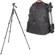 Manfrotto 293 Aluminum 3 Section Tripod with QR 3-Way Head & Kata DR-467i Digital Rucksack Bag (Red) - Max Height 57", Supports 8 lbs.: Picture 3 thumbnail
