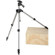 Manfrotto 393 Aluminum Tripod with Photo/Video Head, Quick Release, Max Height 55", Supports 5lbs., Gray: Picture 4 thumbnail