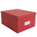 Bigso Gustav CD/DVD/Video Media Storage Box, 9x6x11.75", Color: Red: Picture 2 thumbnail