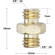 CAMVATE 3/8"-16 to 3/8"-16 Double Male T...: Picture 4 thumbnail