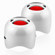 dbest Products Duo Rechargeable Mini Speaker Set, 180Hz-20KHz Frequency Range, Glossy White: Picture 2 thumbnail