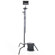 Digital Juice Grip Stand Set, Chrome Steel C-Stand with 95" Maximum Height, 2-1/2" Grip Head & 36" Arm: Picture 1 thumbnail
