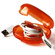 Dotz Orange Earbud Case, Cordwrap & Accessory Clip: Picture 3 thumbnail