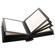Flashpoint Bella Book Bound Album, Holds 36 10x10" Photos, Color: Black Pages, Black Cover with Black Foil and Black Metal Edged.: Picture 2 thumbnail