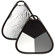 Flashpoint 24" for white balancing and Calibration Target.. Triangular Collapsible Disc , White, Black,18% Grey & silver: Picture 3 thumbnail