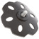 Giottos Snow Shoe with Spike and Removable Skirt, 4" Diameter, 3.2" Length, with Ground Metal Tip.: Picture 1 thumbnail