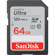 SanDisk 64GB Ultra UHS-I Class 10 U1 SDXC Memory Card, 120MB/s Read,10MB/s Write