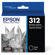 Epson T312 Claria Standard Capacity Ink Cartridge for Inkjet Printer, Black