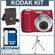 Kodak C190 12 Megapixel Zoom Digital Camera Kit, - Red - with 4GB SD Memory Card, Camera Case, Table Top Tripod,: Picture 5 thumbnail
