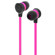 iLuv IEP334 Neon Sound In-Ear High-performance Earphones, Baby Pink Neon/Black: Picture 3 thumbnail
