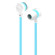 iLuv IEP334 Neon Sound In-Ear High-performance Earphones, Blue Neon/White: Picture 3 thumbnail