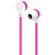 iLuv IEP334 Neon Sound In-Ear High-performance Earphones, Pink Neon/White: Picture 3 thumbnail