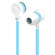 iLuv IEP335 Neon Sound In-Ear High-Performance Earphones with SpeakEZ Remote for iPad/iPhone/iPod, Blue Neon/White: Picture 3 thumbnail