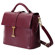 Isaac Mizrahi "Liz" Genuine Leather Camera Satchel for DSLR, Lenses, Accessories, Burgundy: Picture 1 thumbnail