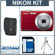 Nikon Coolpix S203 Digital Camera KIT, Red - Refurbished by Nikon U.S.A. - With 4GB SD Memory Card, Camera Case, Table Top Tripod: Picture 5 thumbnail