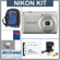 Nikon Coolpix S220 Digital Camera Kit, Silver With 4GB SD Memory Card, Camera Case, Spare EN EL-10 Lithium-Ion Battery, 2 Year Extended Service Coverage, Professional Lens Cleaning Kit: Picture 5 thumbnail