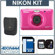 Nikon Coolpix S30 Digital Camera Kit - Pink - with 4GB SD Memory Card, Camera Case, Adorama Cleaning Kit: Picture 5 thumbnail