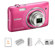 Nikon Coolpix S3500 Digital Camera, Decorative Pink - BUNDLE - with 16GB SDHC Card, Camera Pouch, Spare Lithium Battery, Tripod with 3-Way Panhead, Adorama Lens Cleaning Kit: Picture 2 thumbnail