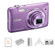 Nikon Coolpix S3500 Digital Camera, Purple - BUNDLE - with 16GB SDHC Card, Camera Pouch, Spare Lithium Battery, Tripod with 3-Way Panhead, Adorama Lens Cleaning Kit: Picture 2 thumbnail