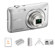 Nikon Coolpix S3500 Digital Camera, Silver - BUNDLE - with 16GB SDHC Card, Camera Pouch, Spare Lithium Battery, Tripod with 3-Way Panhead, Adorama Lens Cleaning Kit: Picture 2 thumbnail
