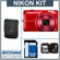 Nikon Coolpix S6300 Digital Camera Kit - Red - with 8GB SD Memory Card, Camera Case, Adorama Cleaning Kit: Picture 5 thumbnail