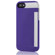 Incipio Stowaway Credit Card Hard Case for iPhone 5, Purple / White: Picture 1 thumbnail