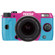 Pentax Q10 Compact Digital Camera with 27.5-83mm Lens, 12.4 MP Backlit CMOS - Cherry Pink Body Aqua Trim: Picture 2 thumbnail