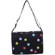 Jill-e Jill.e Camera Carryall/ Messenger Bag with Adjustable Strap - Black with Multi-Colored Polka-Dots: Picture 2 thumbnail