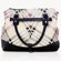 Jill-e E-go Laptop Satchel Purse, Metallic Black/Silver Plaid: Picture 3 thumbnail