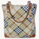 Jill-e E-go Laptop Tote Bag, Tan Plaid: Picture 2 thumbnail