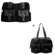 Jill-e Jill.e Combo Weatherproof Large Black Rolling Camera Bag, (Leather & Black Suede) and Weatherproof Medium Black Leather Camera Bag (Cream Piping Trim Exterior): Picture 5 thumbnail