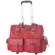 Jill-e Jill.e Weatherproof Large Black Rolling Camera Bag, Red Leather & Red Suede Combination Exterior, Velcro Divider Interior: Picture 4 thumbnail