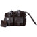Jill-e Weatherproof Medium Chocolate Brown Suede with Brown Leather Trim Camera Bag, Velcro Divider Interior: Picture 1 thumbnail