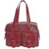 Jill-e Medium Weatherproof Deep Brick Red Leather Camera Bag with accented Weave Pattern Trim Exterior: Picture 4 thumbnail