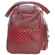 Jill-e Medium Weatherproof Deep Brick Red Leather Camera Bag with accented Weave Pattern Trim Exterior: Picture 3 thumbnail