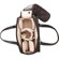 Jill-e Jill.e Weatherproof Small Brown Nylon Camera Bag with Black Leather Trim Exterior, Velcro Divider Interior: Picture 1 thumbnail