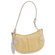 Jill-e Weatherproof Wristlet, Yellow Nylon Pocket Camera Pouch with Cream Leather Trim Exterior, 6x1.7x3.8": Picture 3 thumbnail