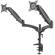 K&M 23875 Dual Monitor Desk Mount, Black: Picture 2 thumbnail