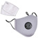 LANDOU Reusable Fabric Face Mask W/PM2.5 Filters & External Valve (Adults Gray)