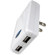 Lenmar Dual USB Output AC Adaptor, Charges and Powers 1 or 2 USB Compatible Devices - White: Picture 4 thumbnail