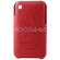 Lenmar iPhone 3G Case Slim Fit Faux Leather Hard Case - Flare Design with Screen Protector - Red: Picture 1 thumbnail