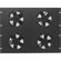 Lowell Manufacturing FW4-7 7U Rackmount Panel with Four 4.7" Whisper Fans & Guards, 6' Black Standard Cord (US), 50cfm Airflow Each 