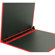 Michael Roger Cherry Woven Cloth 3-Ring Binder (1" Ring Capacity) with Matte-Black Metal Binder Rings: Picture 1 thumbnail